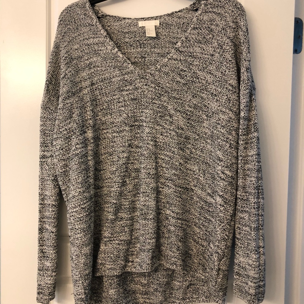 Gray speckled sweater